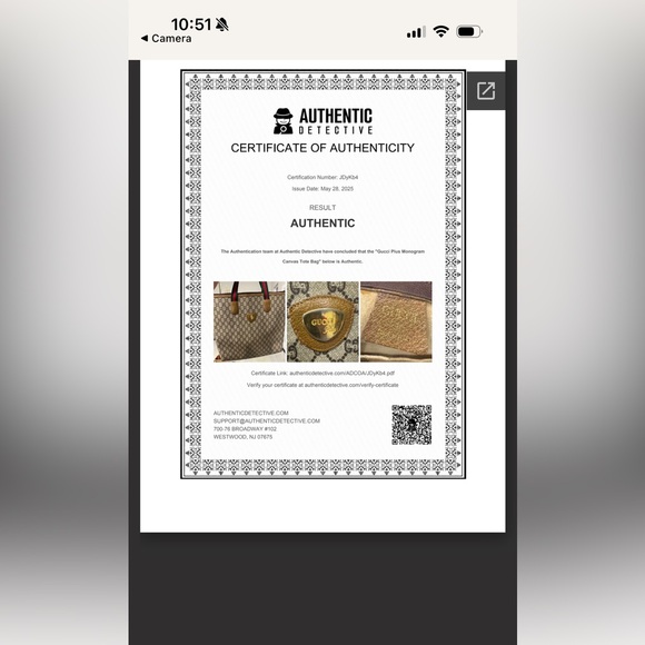 Gucci GG Plus Tote Sherry Line Vintage Beige COA - Picture 3 of 8